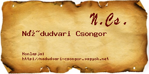 Nádudvari Csongor névjegykártya