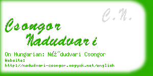 csongor nadudvari business card